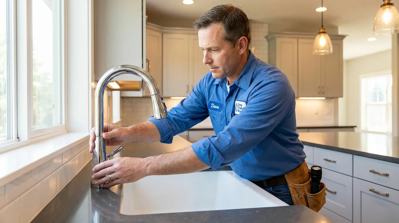 Kitchen faucet installation by Johns Plumbing LLC in Gowanda